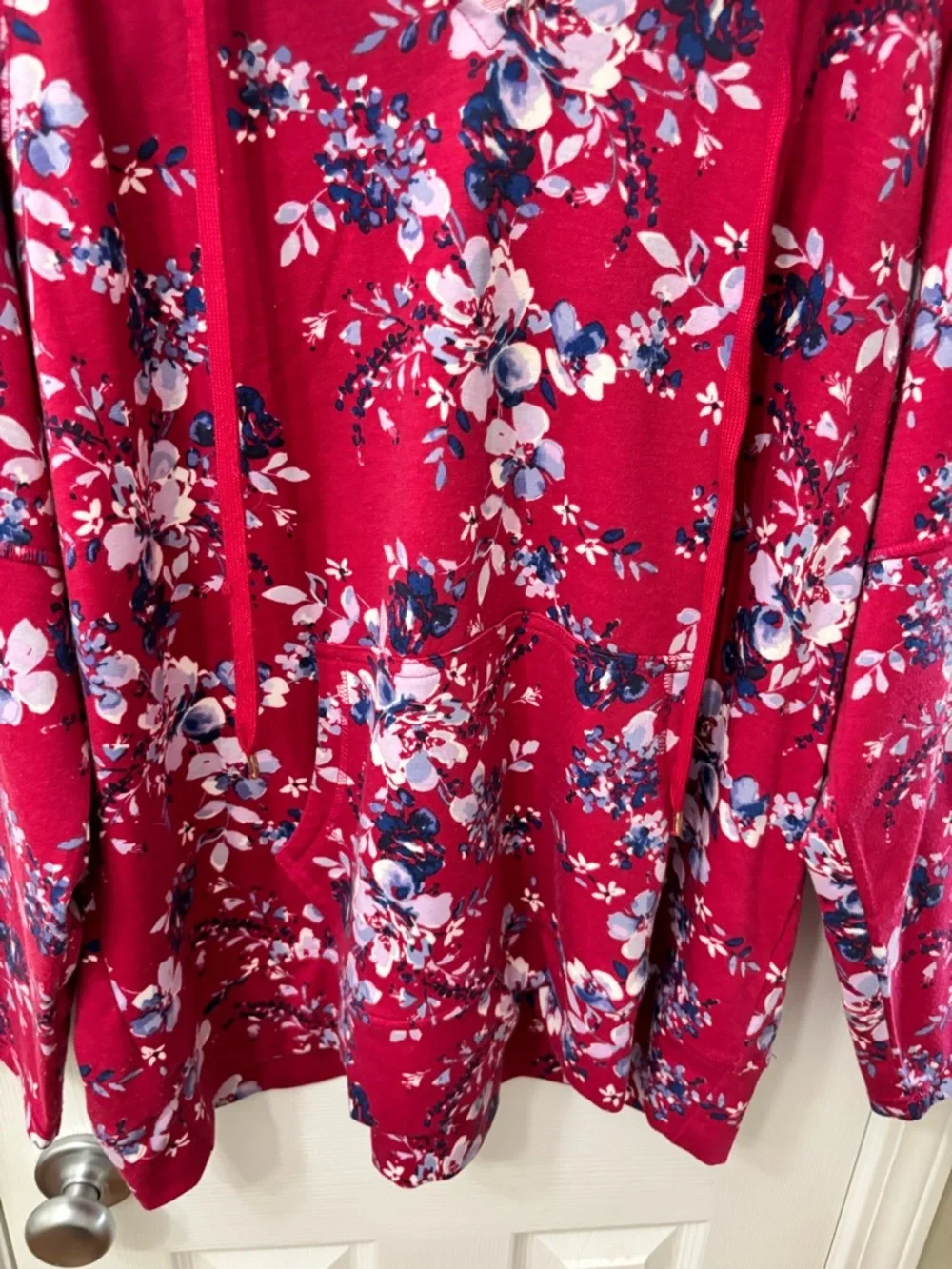 Pioneer Woman Pink Floral Pullover Hoodie Sweatshirt Women’s Size XL - Picture 4 of 7